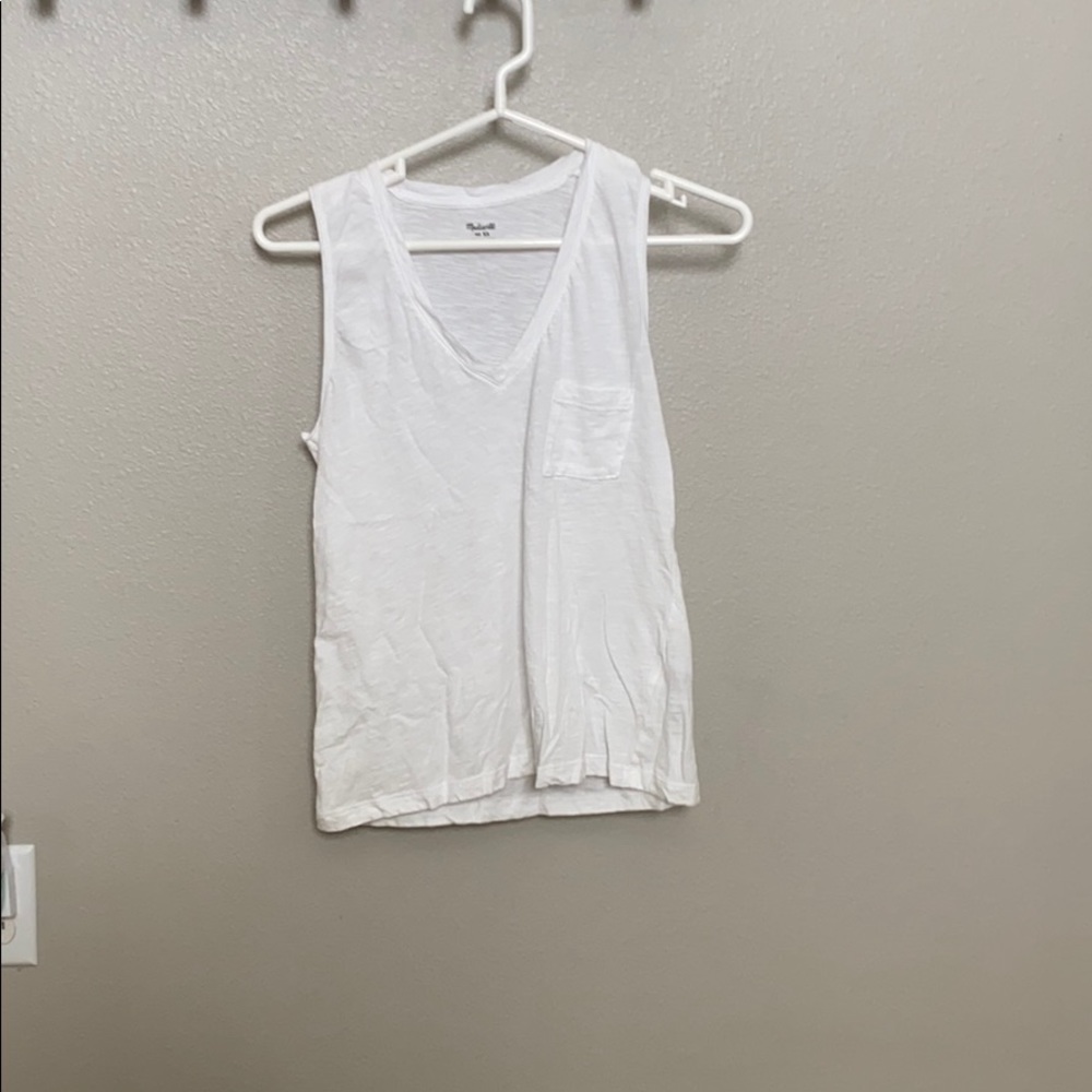 madewell plain white tank top